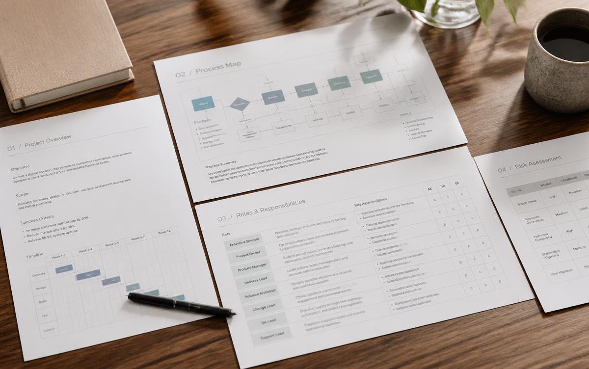 Manual de procesos con mapas de flujo y responsabilidades